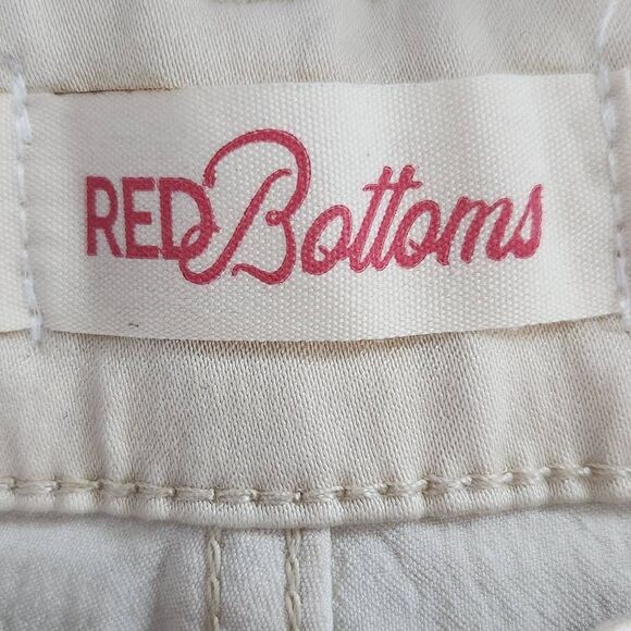 Red Bottoms Cream Cargo Joggers NWT Size 20 Cream Skinny Fit Joggers - Picture 6 of 12
